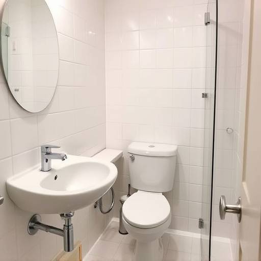 A spotless bathroom featuring a clean sink, toilet, and shower