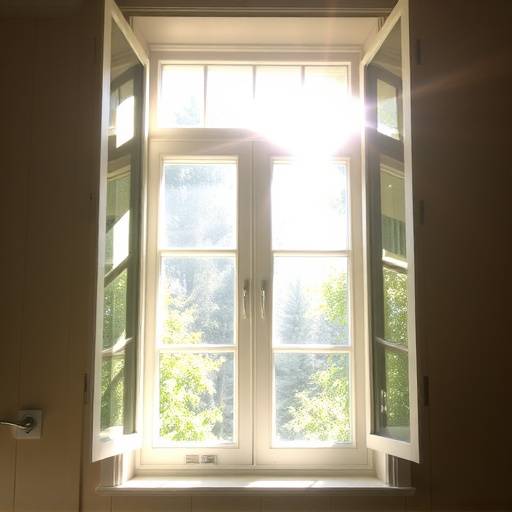 Bright summer sunshine streaming through a window, representing the light and airy feel of summer cleaning.